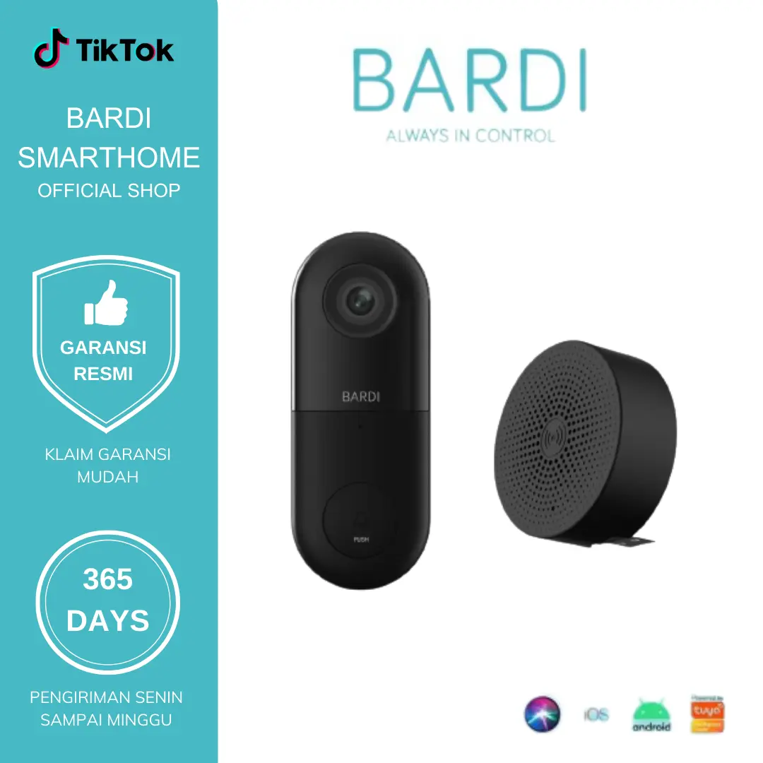 BARDI Wireless Doorbell with Chime Dengan Kabel Bel Pintu WiFi