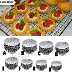 20pcs/pack Cetakan Kue Pie Sus Loyang Pai Cheese Tart Cetakan Pie Egg Tart Cetakan Pai Buah