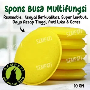 SEMPATI Spon Burung Ayam Spons Busa Aplicator Pad Serbaguna Alat Mandi Ayam Jago Burung Kucing Kura Kura Anjing Tidak Merusak Bulu Bisa Untuk Cuci Piring Motor Poles Lap Kaca Dll