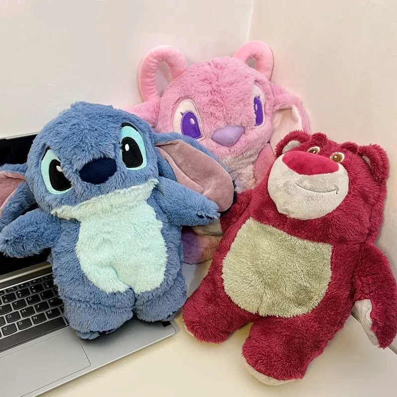 Bình Nước Nóng Nhồi Bông Mùa Đông, Thiết Kế Stitch, Cỡ Lớn, Kawaii, Thích Hợp Cho Phụ Nữ, Chức Năng Làm Đầy Nước, Máy Làm Ấm Tay, Quà Tặng Cho Trẻ Em 2