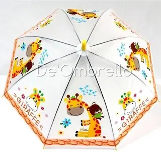 (007D)PVC Payung Anak Motif Cute Animals Dasar Doff 3