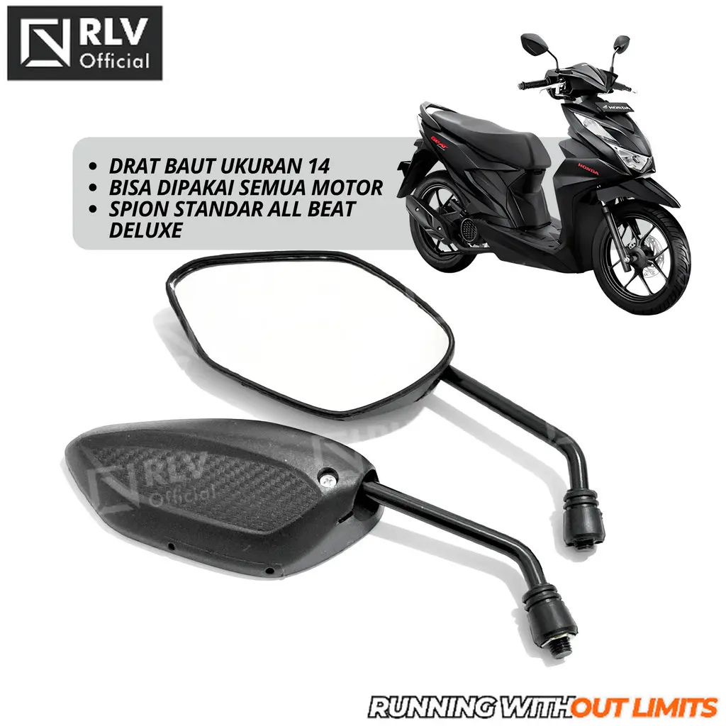 Kaca Spion Beat Deluxe Vario 110 125 150 PCX 160 ADV Genio Supra CB150R Sepasang