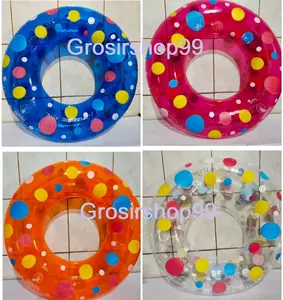 Ban / Pelampung Renang Anak Bulat Motif Polkadot Bening 50cm SNI Outdoor
