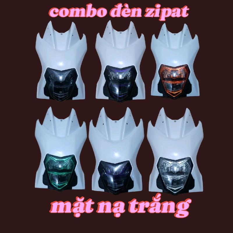  mặt nạ xe điện xmen màu trắng bóng ,lắp sẵn đèn zipat theo màu tặng kèm ốc 