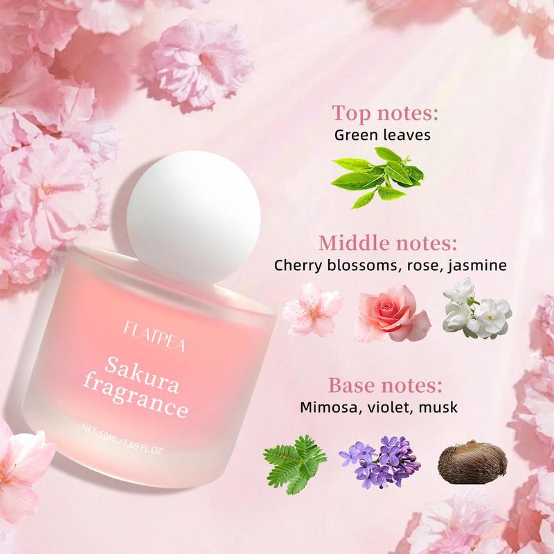 Elegant Sakura Fragrance Spray for Women, Long Lasting Fragrance for Birthday Gifts, Natural Refreshing Perfume Mist for Daily Use 4