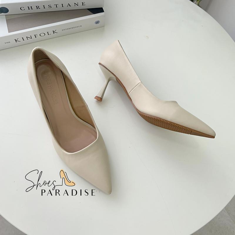 Product Introduction of Giày cao gót nữ 7p bít mũi nhọn gót nhọn da công sở shoes paradise BBXK20 24