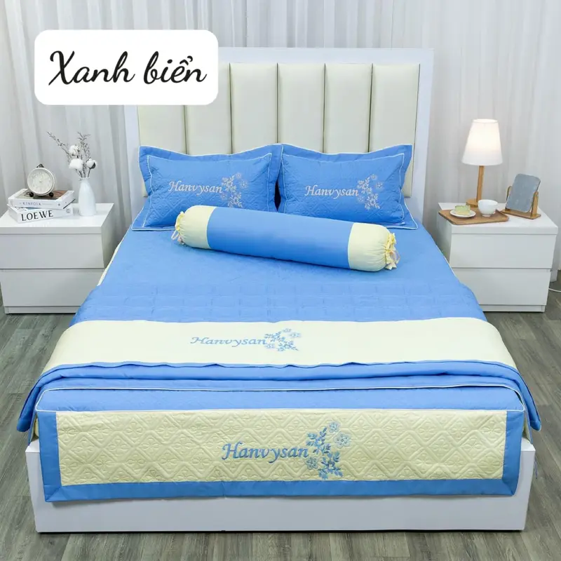 SET BỘ 5 MÓN ( 1 vỏ chăn + 1 ga phu + 2 áo gối đầu+ 1 áo gối ôm) 1