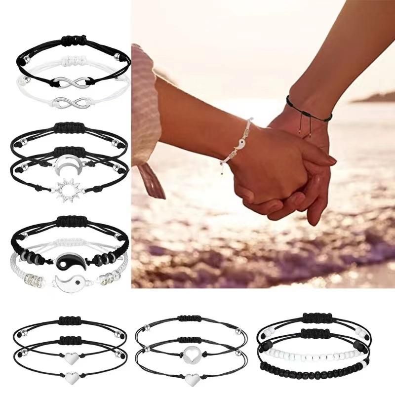 Product Introduction of New Alloy Taiji Woven Bracelet Handmade Dragon Totem Taiji Necklace with Diamond Woven Hand Strap 9