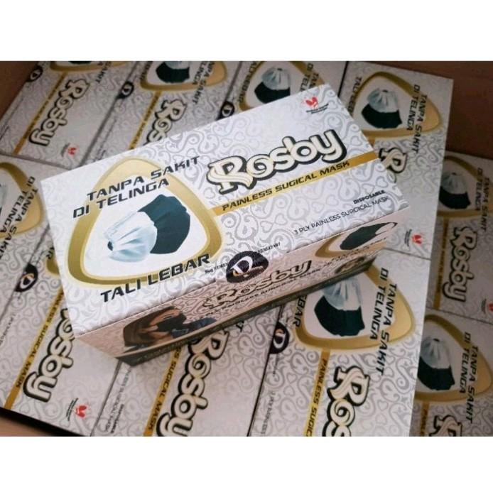 Masker Ropi Jual Rosby Masker Medis Tali lebar anti sakit debu virus kemenkes ...