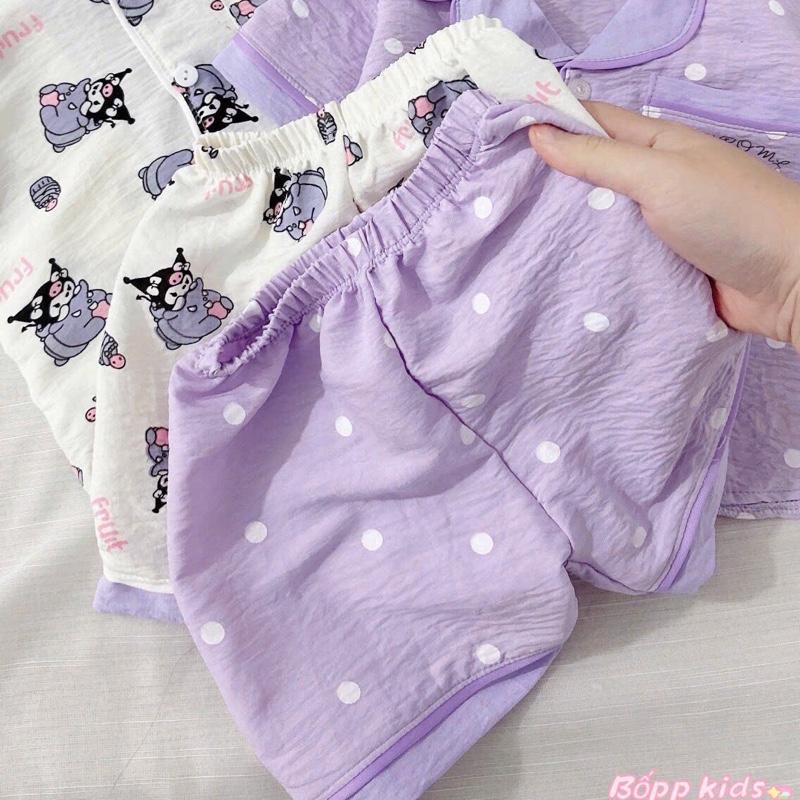 Combo 2 bộ pijama mặc hết siêu mát cho bé gái hình Kuromi 2