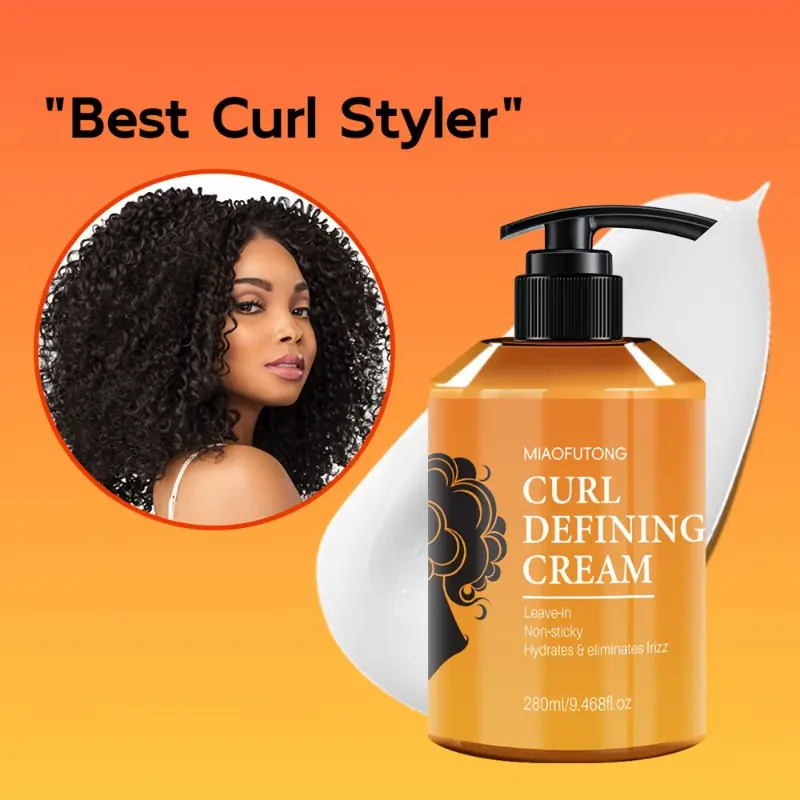 Easy Punk American Curl Styling Cream - Moisturizing & Long-Lasting Hold For Wavy & Curly Hair, With Moroccan Argan Oil & Plant Squalane Gel Haircare
