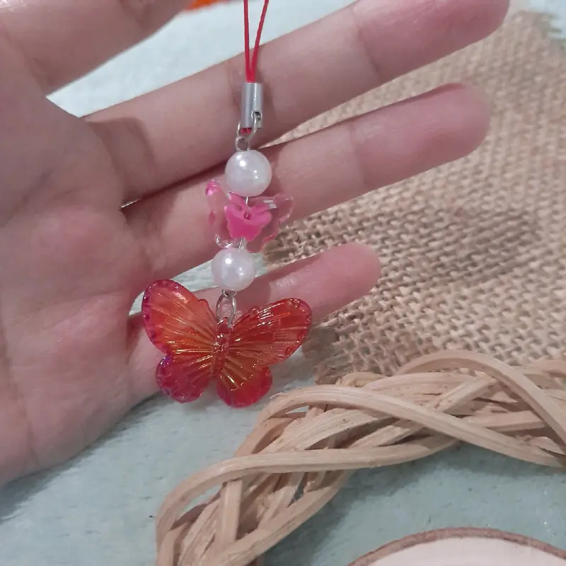 Phone Strap Butterfly Tali Gantungan Lanyard 2
