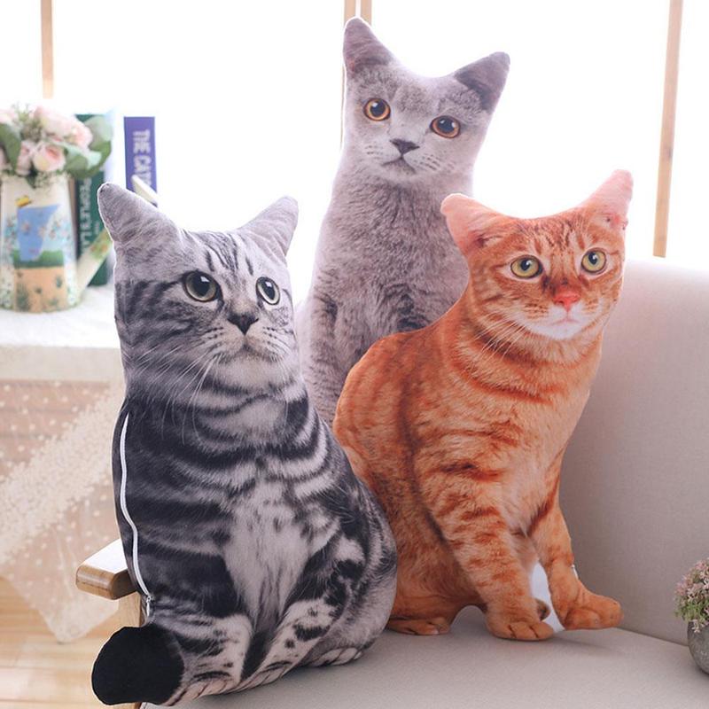 Product Introduction of Simulation 3D Cat Pillow Doll Plush Toy Creative Funny Toy Decoration Gift Doll Children's Q1X6 23