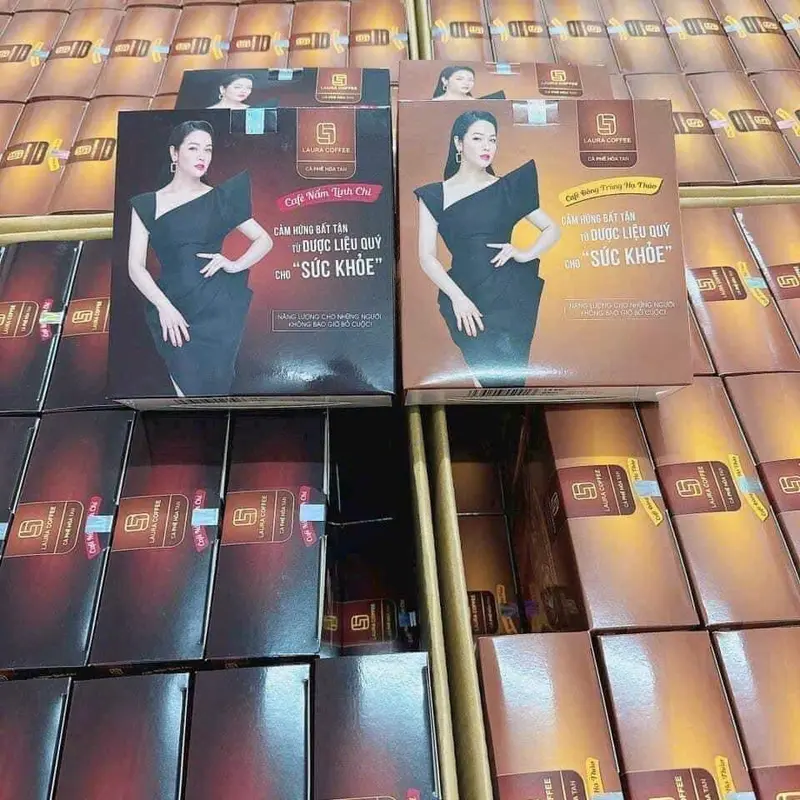 6 hộp 2 vị gồm 3 hộp cà phê Đông trùng hạ thảo và 3 hộp caffe Nấm Linh Chi Cà phê sữa dạng bột hòa tan Laura coffee đậm vị loại 10 gói mỗi hộp của nhà Nhật Kim Anh Cafe nuoc  ngot nescafe  white 1