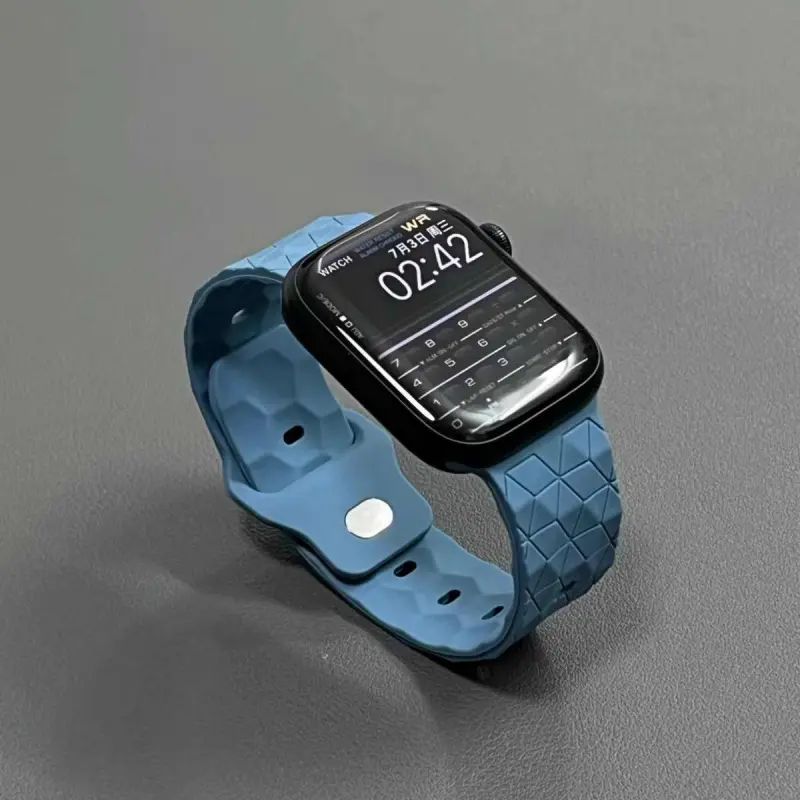 Sport Silicone for Apple watch ultra 2 band 49mm 46mm 44mm 40mm 45mm 42mm 41mm football pattern bracelet iWatch series 10 9 8 7 6 5 se strap