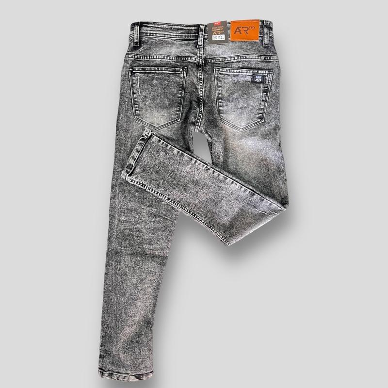 Celana jeans denim pria motif sobek straigh slim ripped Stretch Panjang Fit Slimfit Skinny 8