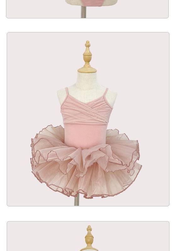 Product Introduction of Children's Ballet Summer Dance Sling Chinese Tulle Tutu Skirt Girls' One-Piece Practice Children's Grade One Performance Costume 21