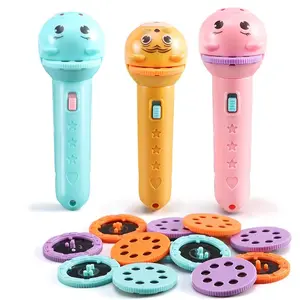 BISA COD 5737 Mainan Anak Proyektor Dengan 3 Piringan Gambar Mainan Edukasi Plastik Toys