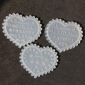 Sculpture Stamping Plate Nails Art Stencils Crystal Epoxy Resin Mold Silicone Nail Carving Mold 3D Mini Letters Mould Transparent