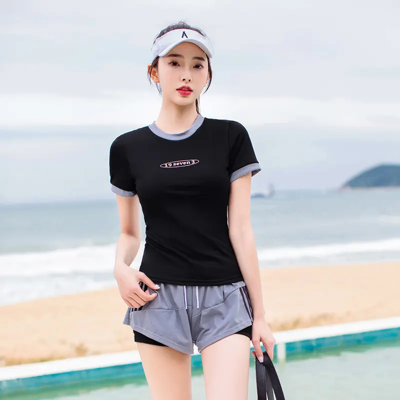 (M/L/XL) Đồ bơi, đô tập hai mảnh tay ngắn kín đáo kiểu dáng thể thao, có LÓT hai lớp bikiniMe Sport R23 Chạy Bộ 4
