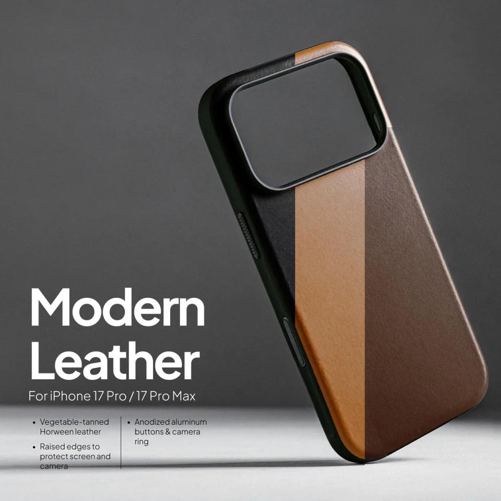 Nomad iPhone 17 Pro Max Case Magsafe Modern Leather Case - English Tan NM014261858-1
