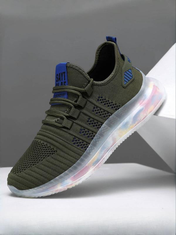 Men's Fashionable Lace Up Low Top Sneakers, Casual Breathable Comfortable Sports Running Shoes, Male All-match Round Toe Shoes for Daily Wear, Closed 0