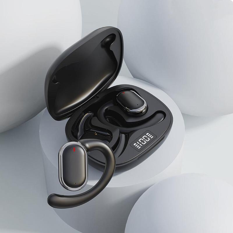 Wireless Bone Conduction Headset, Ear Hook Design Earphone with Digital Display, Noise Cancelling Headset for Sports Running 2