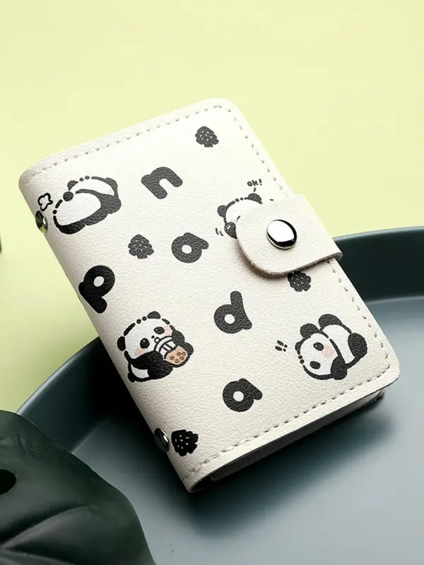 Women's Cute Cartoon Panda Pattern Card Holder, Large Capacity Card Holder, Casual Trendy Versatile High-quality Daily Wallet 6