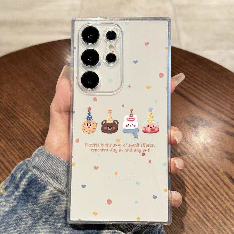 Product Introduction of Cartoon creative cookies  Galaxy S24ultra phone case silicone s23all inclusive s22anti drop transparent 2