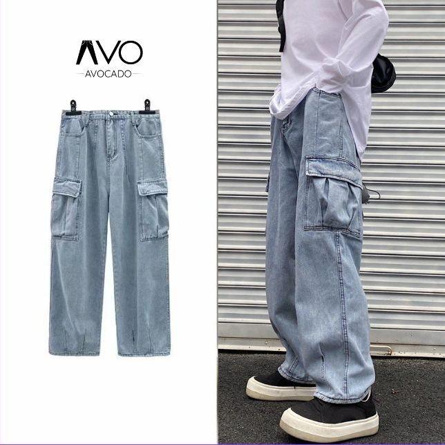 AVOCADO - Quần Jeans baggy nam nữ ống xuông túi hộp rộng Unisex QCCC phong cách trẻ trung, năng động 2023- Avocado Menswear Pants Có Túi
