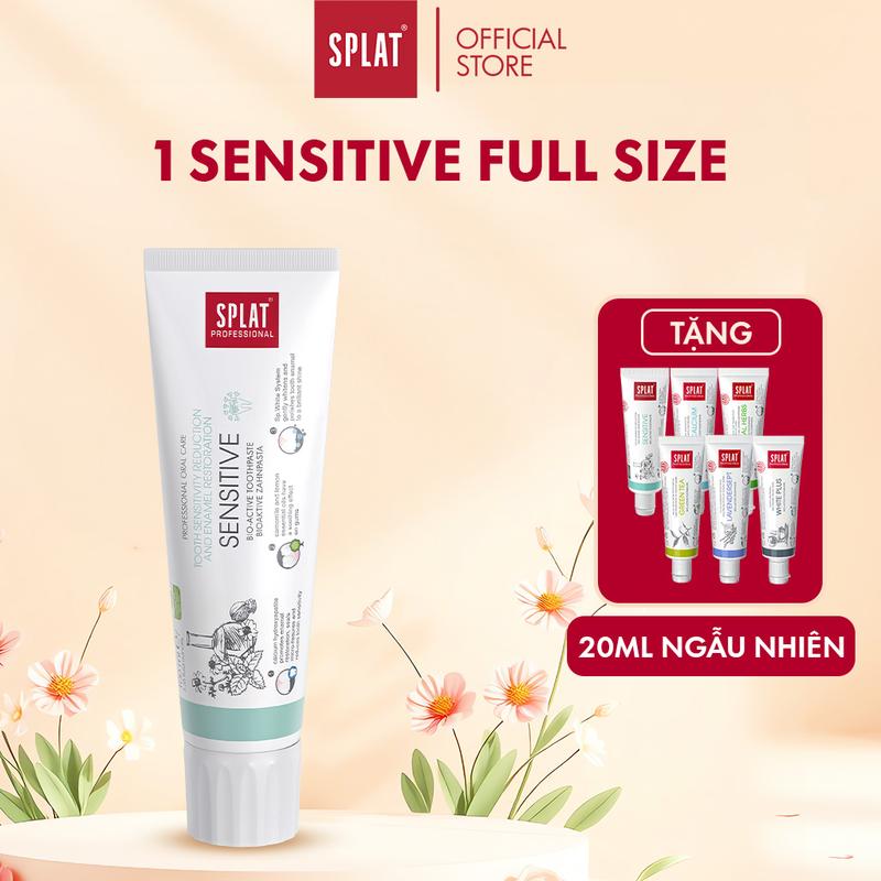 Kem Đánh Răng Hỗ Trợ Giảm Ê Buốt SPLAT Sensitive Professional Giúp Giảm Ê Buốt, Phục Hồi Men Răng Hiệu Quả 100ml