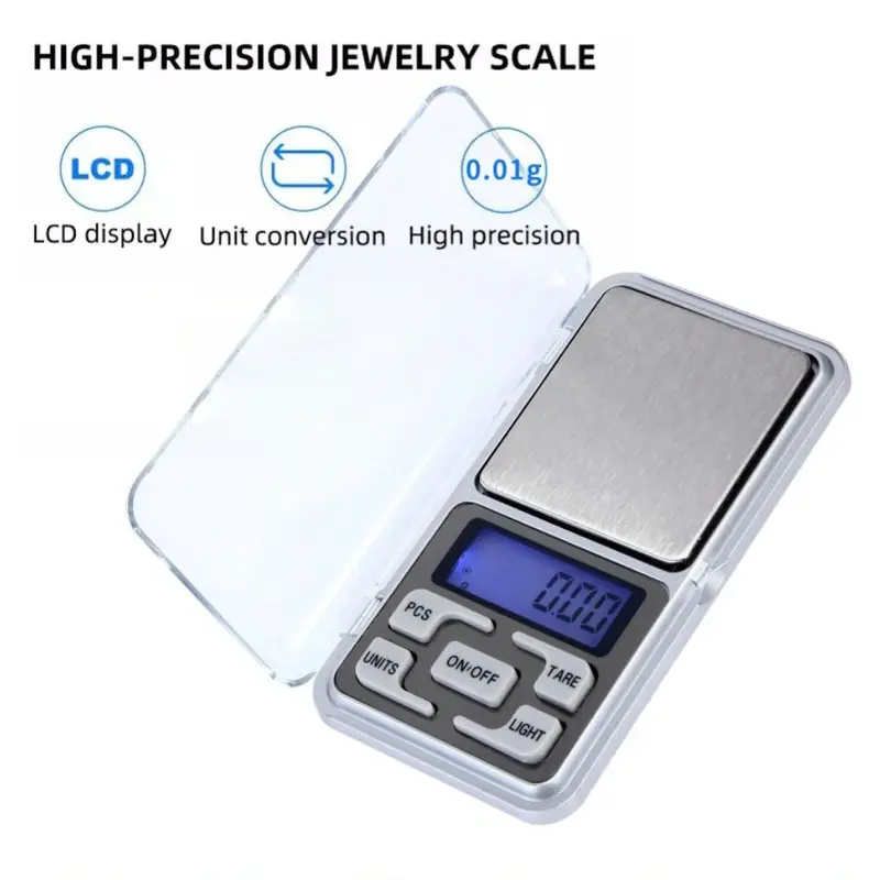 Cân Tiểu Ly Điện Tử Làm Bánh Mini Chính Xác Cao Định Lượng 200g/500g Màn Hình Lcd Đẹp Mắt Dùng Để Cân Trang Sức Sử Dụng Tiện Lợi 8