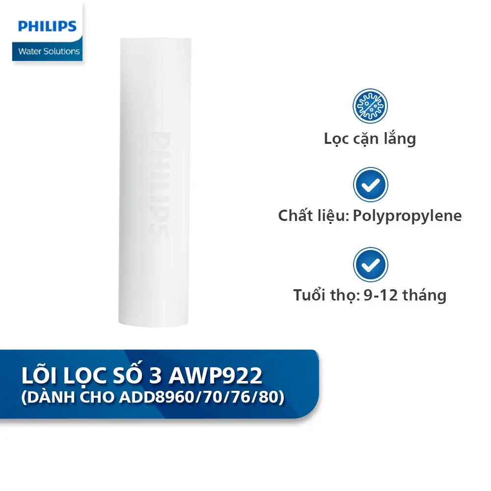 Lõi lọc PP1 Philips AWP922 (cho ADD8960, ADD8970, ADD8976, ADD8980)