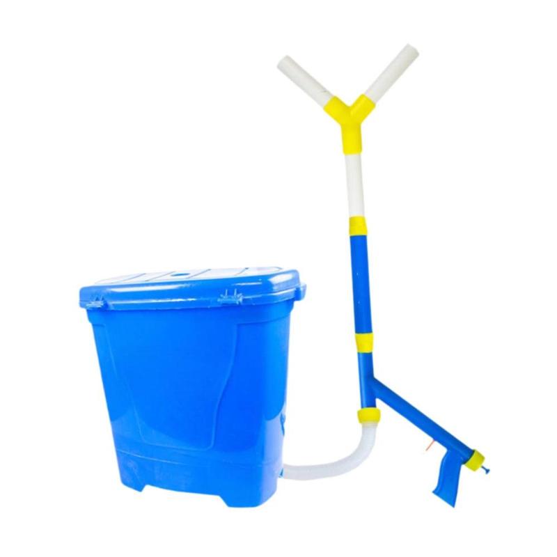 Manual Fertilizer Spreader Professional Blue for Ice Melt Garden Vegetables 4