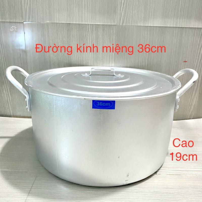 Nồi tem xanh 36cm nhôm Hải Phòng dầy dặn
