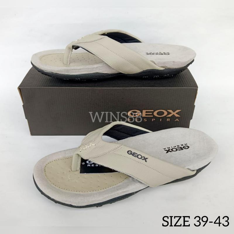 SANDAL JEPIT PRIA GEOX SENDAL KULIT ASLI MURAH DENGAN OUSOLE KARET EMPUK DAN NYAMAN DIPAKAI 4