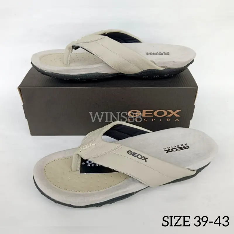 SANDAL JEPIT PRIA GEOX SENDAL KULIT ASLI MURAH DENGAN OUSOLE KARET EMPUK DAN NYAMAN DIPAKAI 4