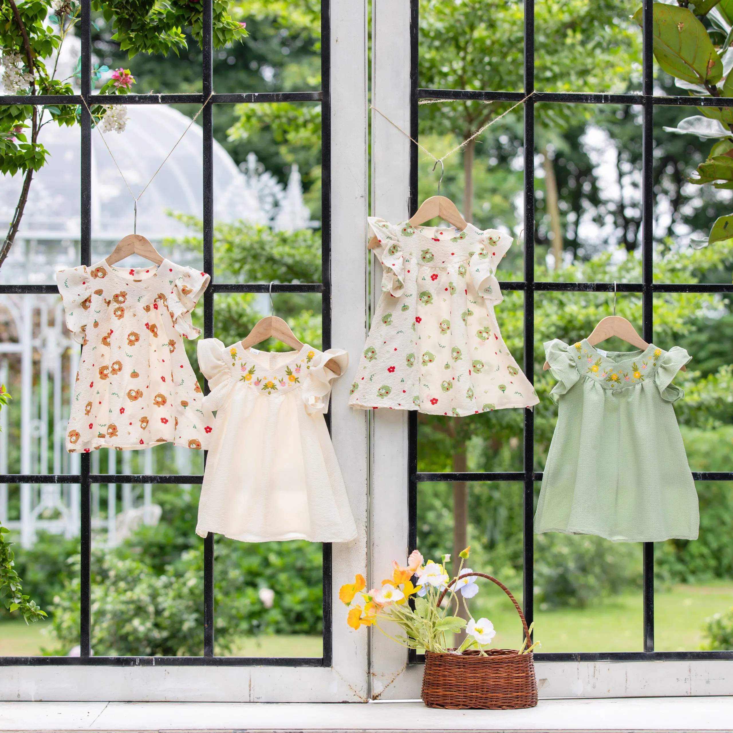 [ Thỏ Tây Kids ] VÁY CÁNH TIÊN THÊU HOA NGỰC CỰC XINH T10 _VÁY BÉ GÁI