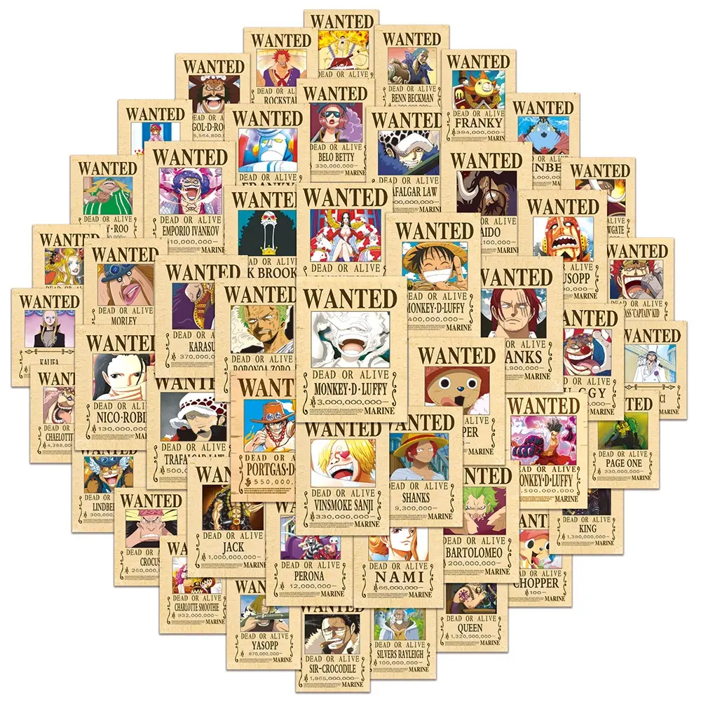 โปสเตอร์ ONEPIECE, การ์ตูนอนิเมะ, สติ๊กเกอร์กราฟฟิตีตกแต่งกันน้ำ, 50 ชิ้น, สำหรับหมวกกันน็อค, จักรยาน, บัญชีมือ, กล่องดินสอ, สติ๊กเกอร์, สติ๊กเกอร์