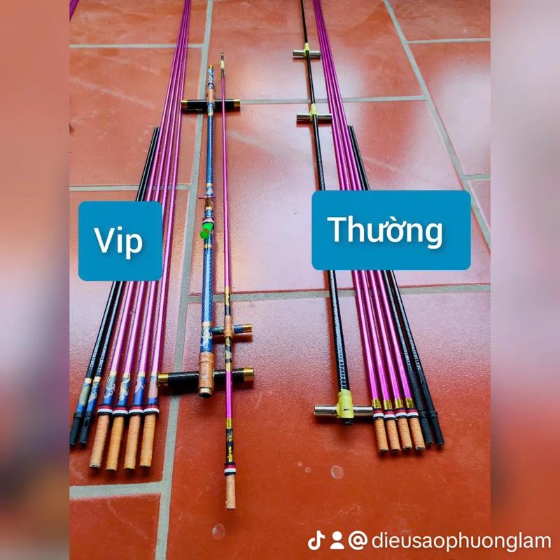 Combo diều 2m trâu bẹn hoàn thiện nan full cacbon Tím xịn 3