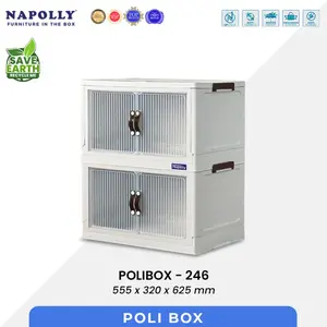 Lemari Polibox Napoli | Polibox 2 susun | Lemari Serbaguna Minimalis | Furniture Ruang Tamu