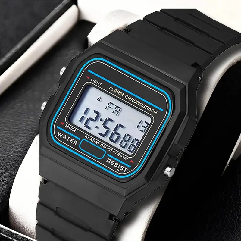 Product Introduction of Watch  LED Digital Watches Man Sports Military Wristwatches Vintage Silicone Wristband Electronic Clock Reloj Hombre 1