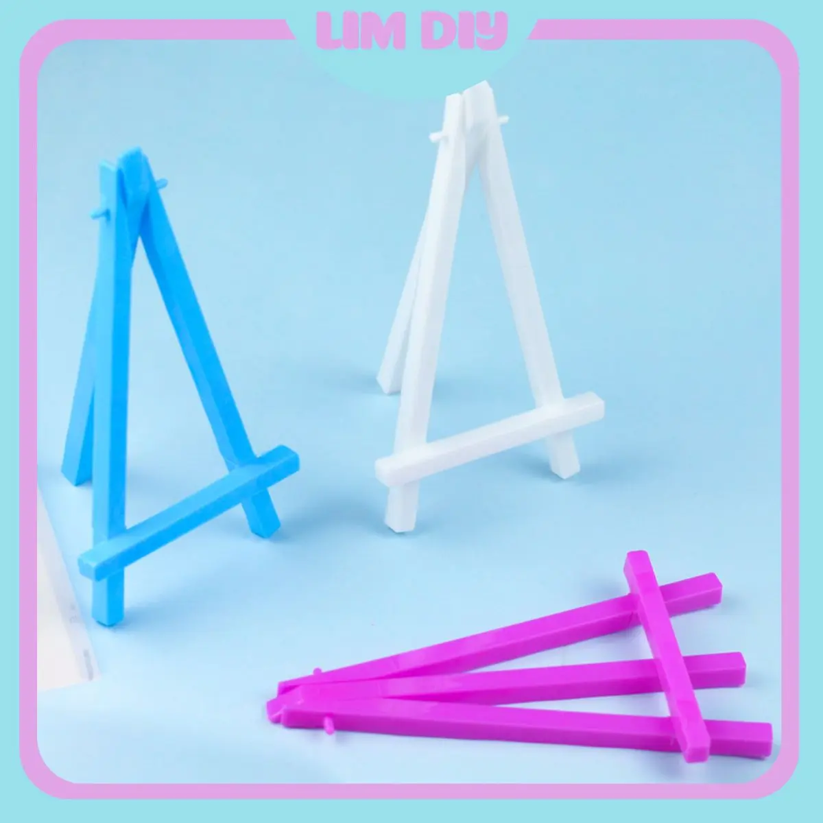 Giá vẽ mini bằng nhựa để bàn. Kệ nhỏ trưng bày, đựng tranh, đựng điện thoại LIM DIY