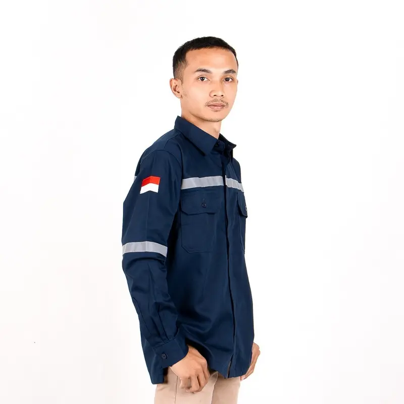 Kemeja Lapangan Baju Safety Lengan Panjang Wearpack Safety Baju Kerja Septi Werpak Atasan Seragam Lapangan Produk Original Mine Safety Apparel MSA PROMO 0