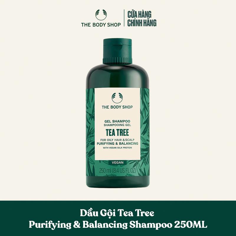 HSD: 12 2026 Dầu gội cho da đầu dầu Shampoo Tea Tree Purifying & Balancing 250ml The Body Shop