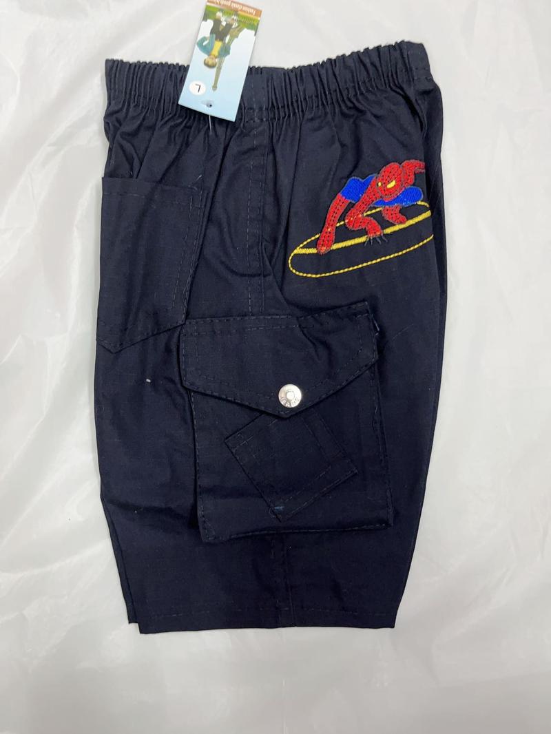 Product Introduction of Y&Y Kids boys Cargo/Urban Pipe feather print garterized shorts with side pockets Random Color 4