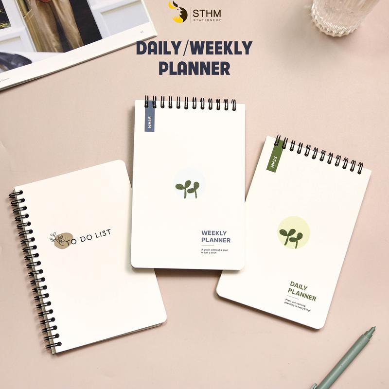 Sổ tay lập kế hoạch ngắn hạn - Daily planner Weekly planner Todolist - STHM Stationery