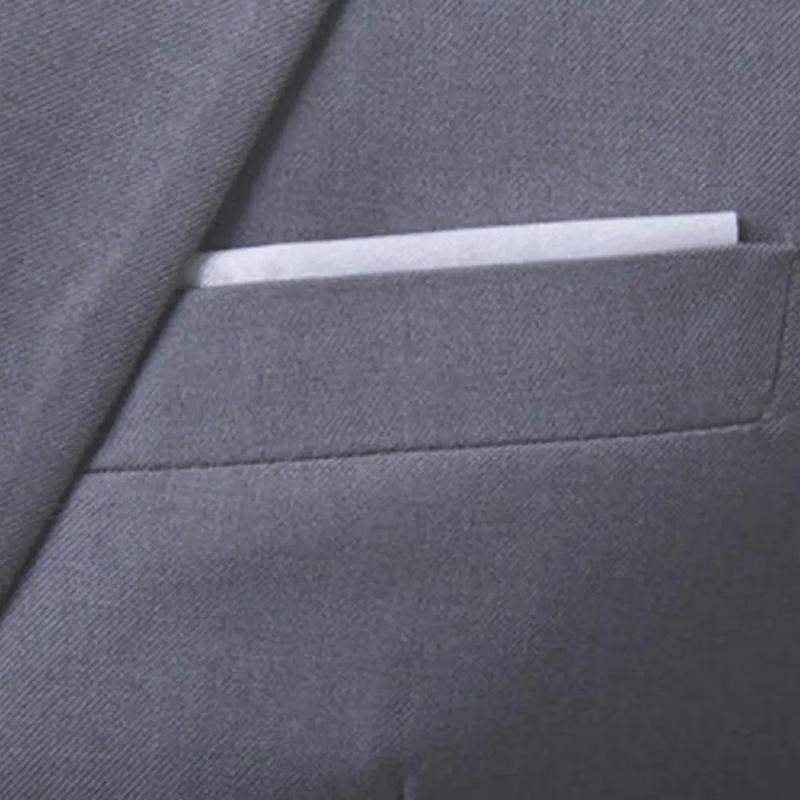 Product Introduction of Benferry 2 pcs/set plus size men solid color long sleeve lapel slim button business suit Menswear Overalls Pants Smooth Straight Stylish 23