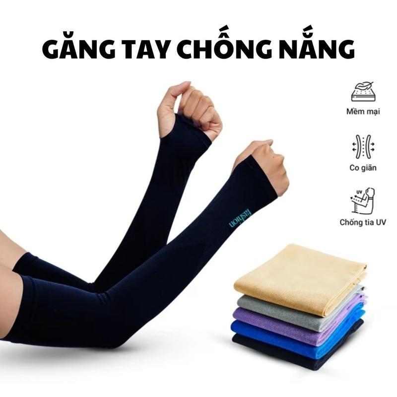 [Combo 5 đôi] Găng tay chống nắng nam nữ, găng tay chống tia UV vải cotton lạnh 4 chiều - ống tay chống nắng, Bao tay đi phượt nam nữ dài xỏ ngón -  thoáng khí dễ chịu loại 1 Sport ,Tập Thể Dục Chống Trơn