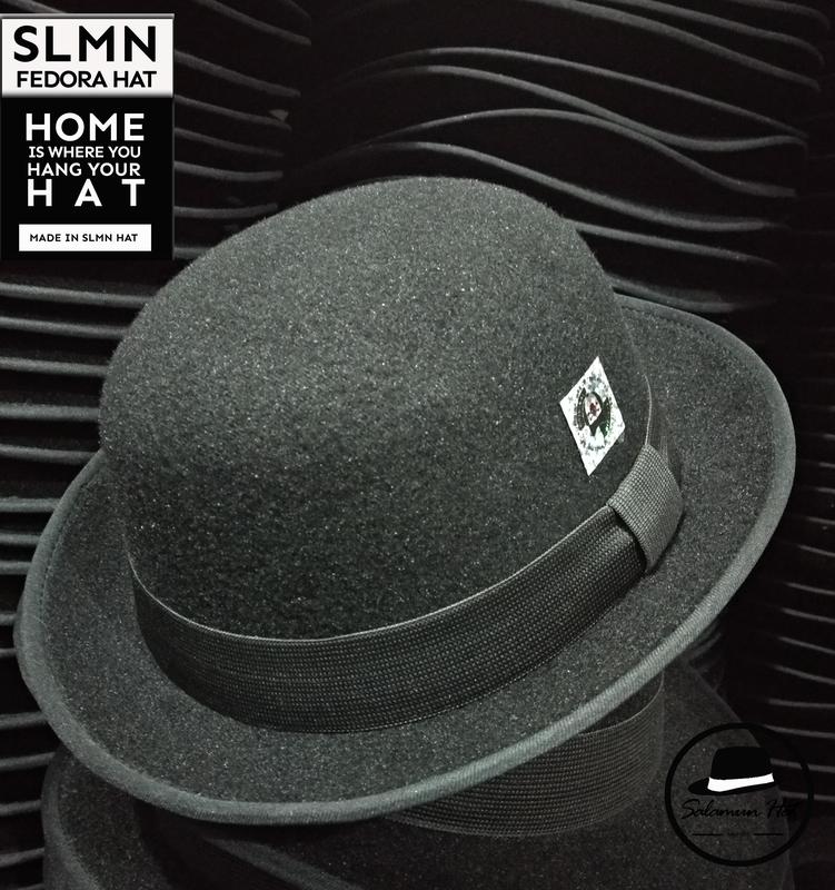 Topi Fedora tipe Bowler Dewasa new edition Pria Wanita Warna Hitam Hat 0